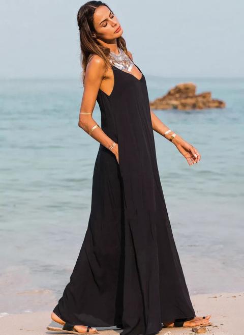 Letní maxi šaty Yasmine, černé