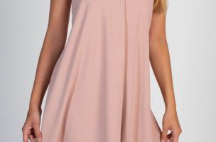 Elegantní mini šaty kolem krku Maxwell,Růžová